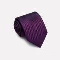 Cravates violettes tissées en polyester pour hommes